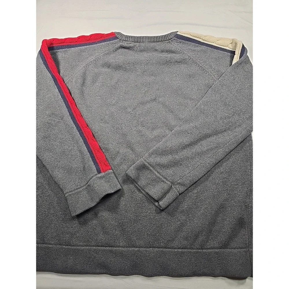 Vintage Y2K Tommy Jeans‎ Stripe Sweater Gray Logo Men's XL